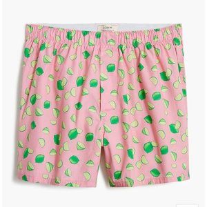 J CREW Mens Lime Citrus Print Boxers XL NEW